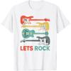 Lets Rock Electric Guitar Music Lover Band Guitarist Retro Women Men TShirt Summer Oversized Tshirt Fashion Causal T Shirt Tee