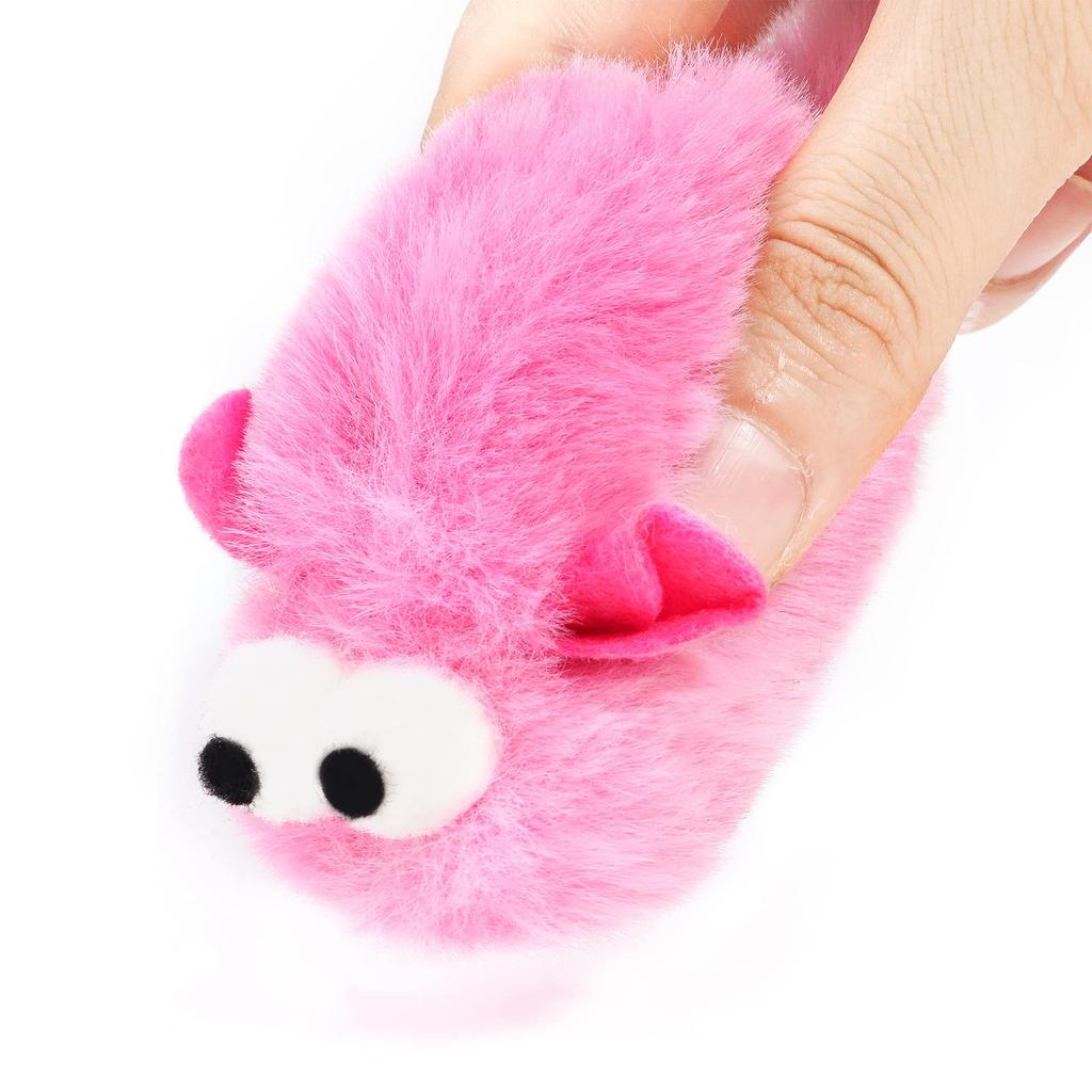 Chiwava 4-Piece 38cm Long Soft Plush Toy with Cat Bell, Rattle Sound, Small Mouse Activity Interactive Toy and Mouse