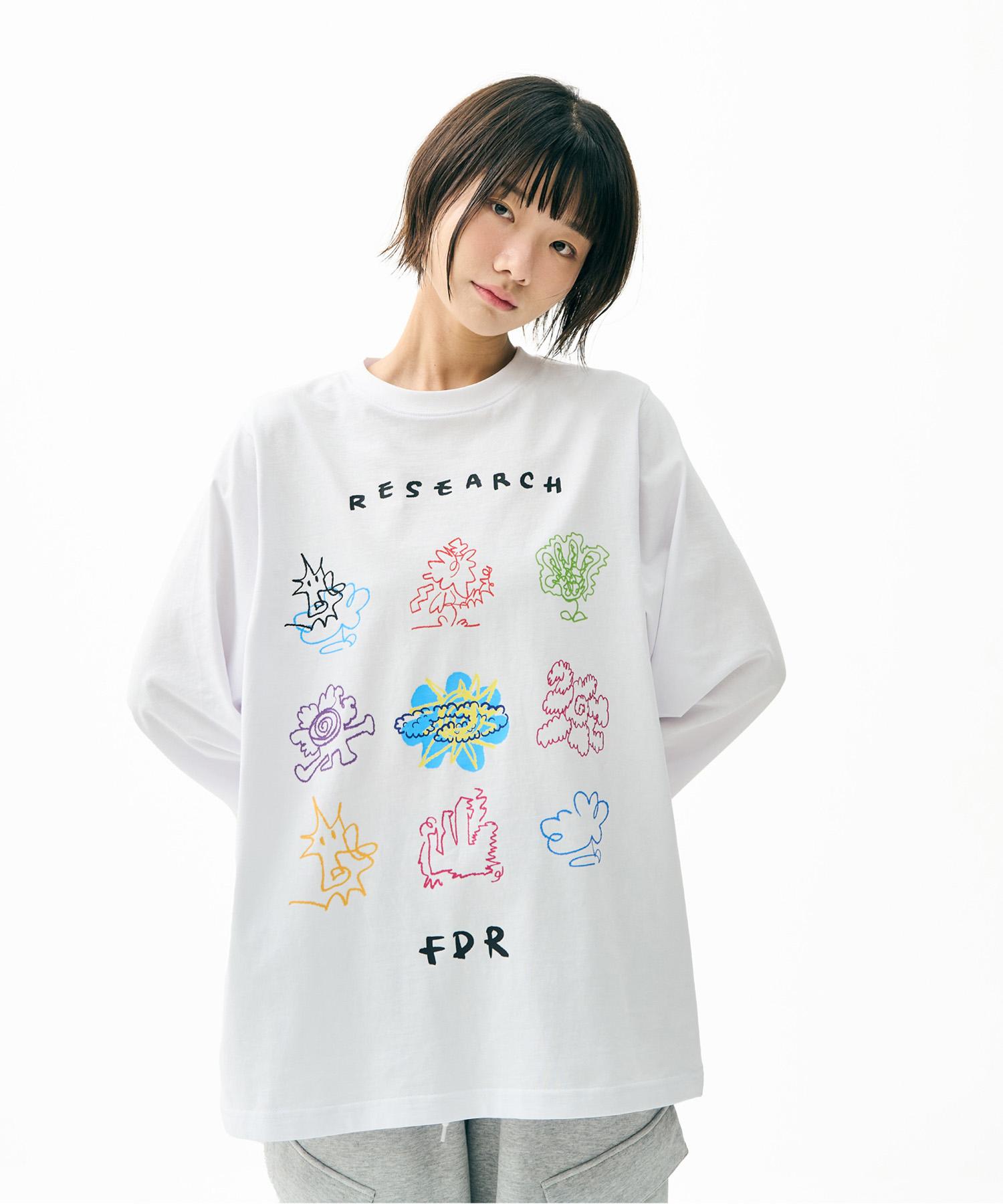 Fdr Kids Doodle Long Sleeve White White/M