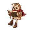 Scarf Detail Owl Figurine Glasses Study Room Ornament Fashion Reading Owl Statue  Tabletop Decor