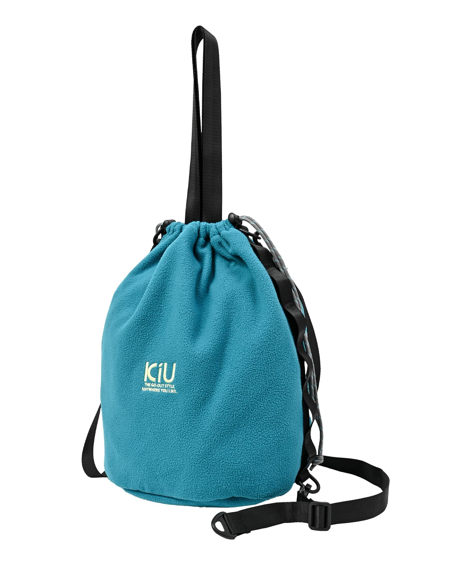 

KiU Сумка-мешок из флиса на шнурке БОЛЬШАЯ, Пушистая флисовая сумка-тоутРюкзак, 2-в-1, Большой объем, На шнурке, Стильная, Милая, Повседневная, Для улицы, ОсеньЗима,