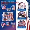 14/17/23/24Pcs USA Independence Day Refrigerator Magnet Waterproof PVC Patriotic 4th of July Festival Cartoon Magnetic Decoration Ornament