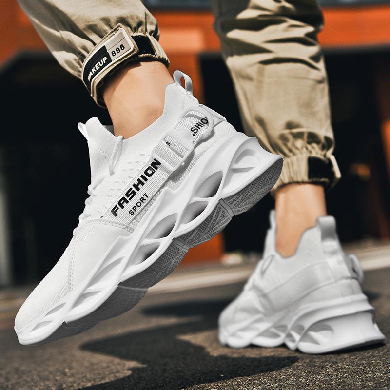 2025 Autumn Plus Size Men's Trendy Korean Style Flyknit Mesh Running Shoes
