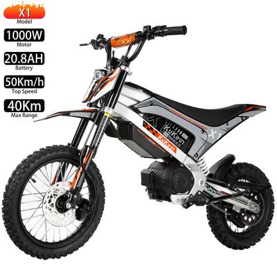 Motos Elétricas Off Road Kukirin X1 14" Motor de Pico 2000W Suspensão Completa Bicicleta Elétrica para Adultos 48V 20.8AH Freio Hidráulico Carga Máxima 120Kg