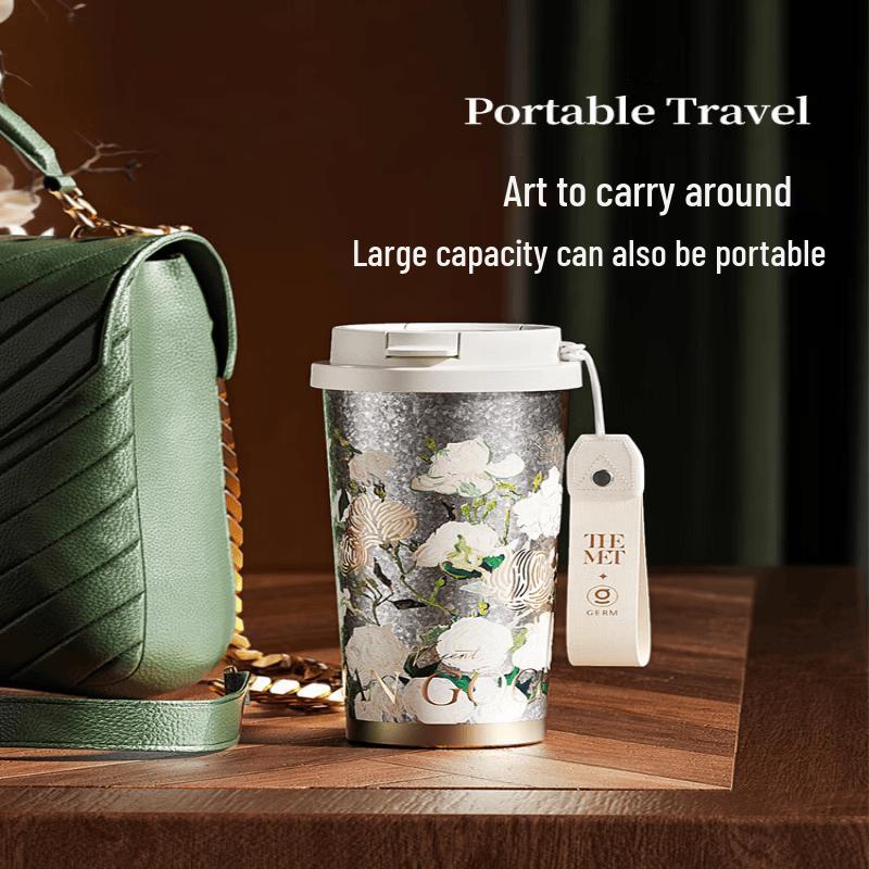 Germ Van Gogh Pure Titanium Dual-Drink Insulated Coffee Cup 500ML