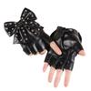Punk For Girls PU Leather Rivet Korean Anime Mittens Women Gloves Dancing Gloves Half Finger Gloves