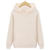 Unisex Solid Color Thick Hooded Sweatshirt with Plus Velvet for Autumn and Winter