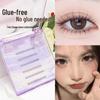 Xian Glue-Free Twin Flower Lower Lashes - Beginner Soft False Eyelashes, No Glue Needed, Easy Removal, Single Cluster.