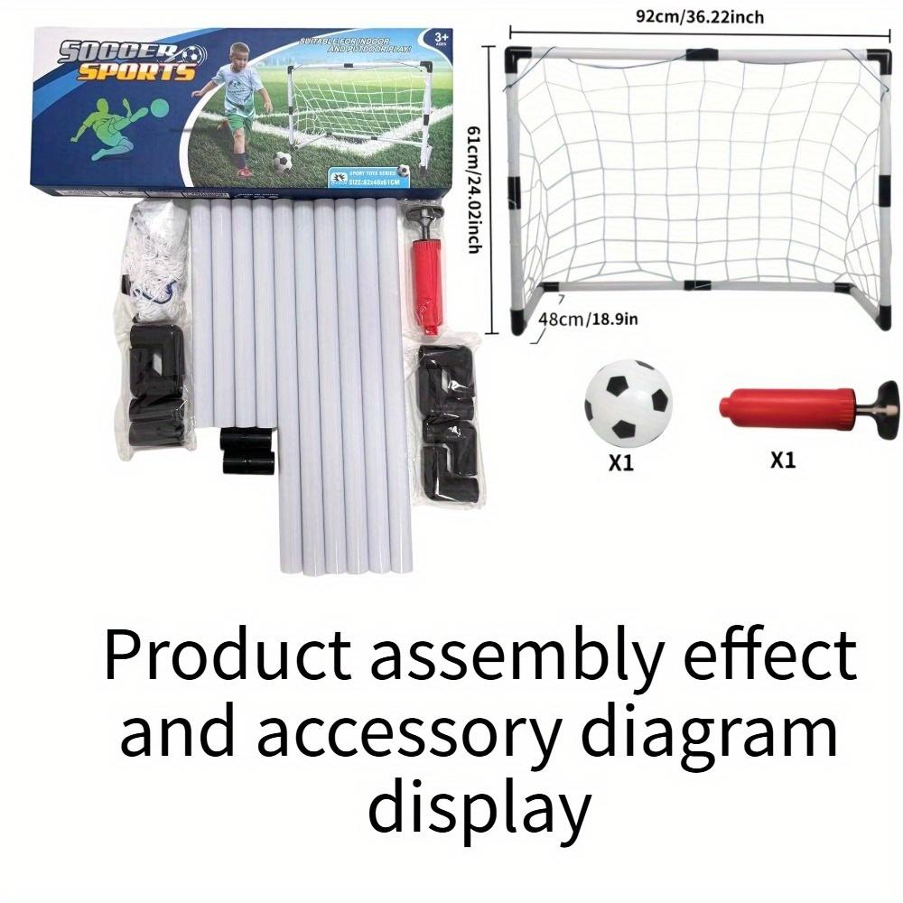 

Portable Detachable Black & White Football Goal Net with PP Frame -Lightweight Foldable Design for Home, Parties, Birthday Gifts