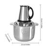 Electric 5l Stainless Steel Meat Grinder with 3 Speeds Multifunctional Food Processor for Vegetables and Meat Chopping