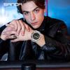 SANDA 6312 New Steel Strip Sports Watch Dual Display Dual Movement 5ATM Waterproof Multi functional Men's Electronic Watch-1