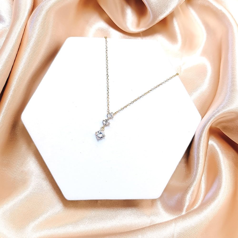 [MWJ TOKYO] Magnetic Necklace, 3 Stones, Silver, Jewelry, Accessory, Casual, Women's