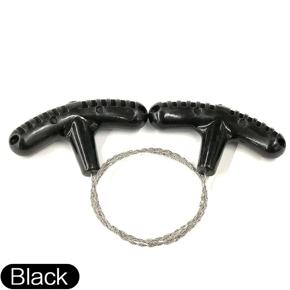 

Ручная цепная пила со стальным тросом — портативное спасательное снаряжение для чрезвычайных ситуаций, кемпинга и путешествий чёрный