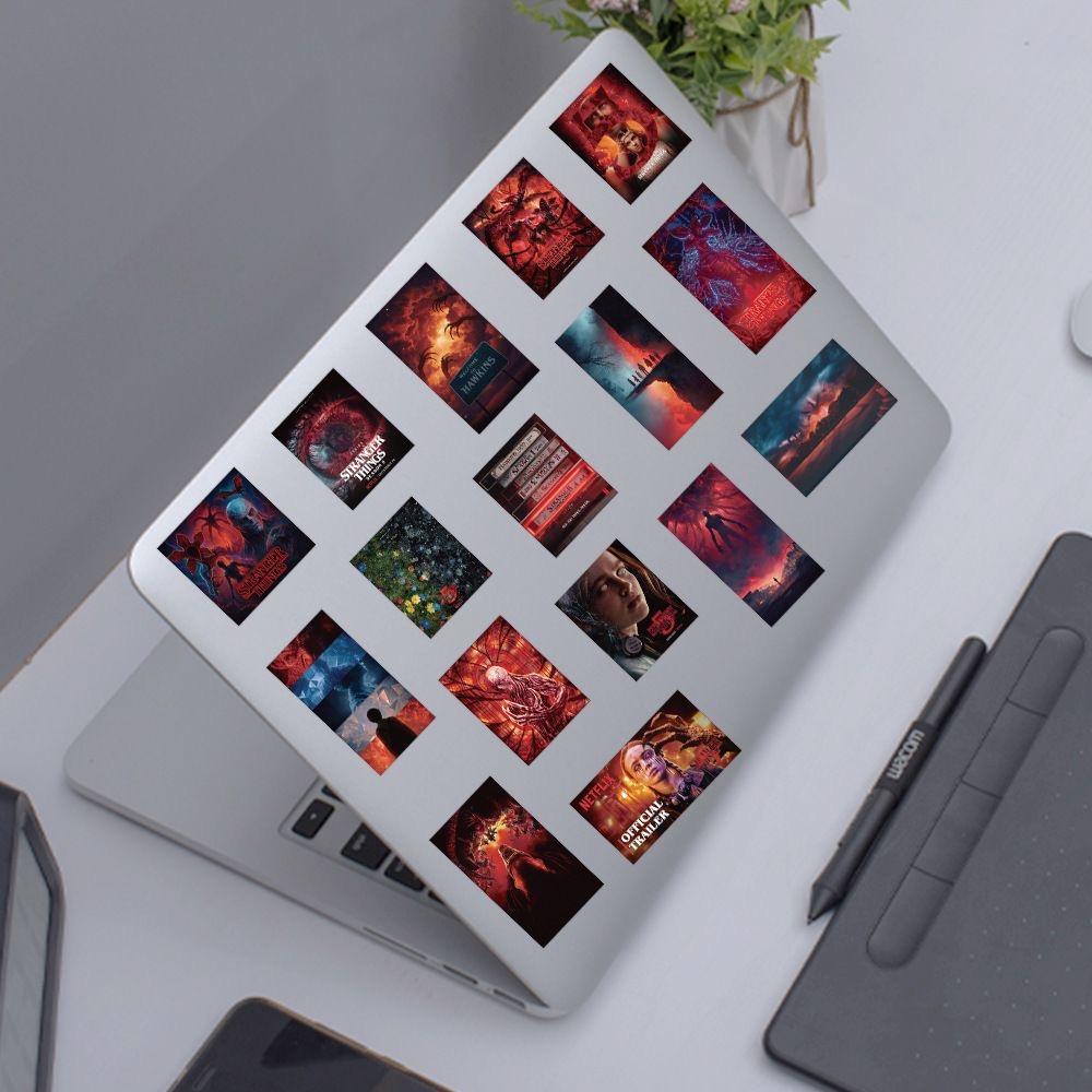 54 PCS Stranger Things Stickers,Stickers Movie Anime Stickers for Laptop Journal Skateboard Guitar Luggage