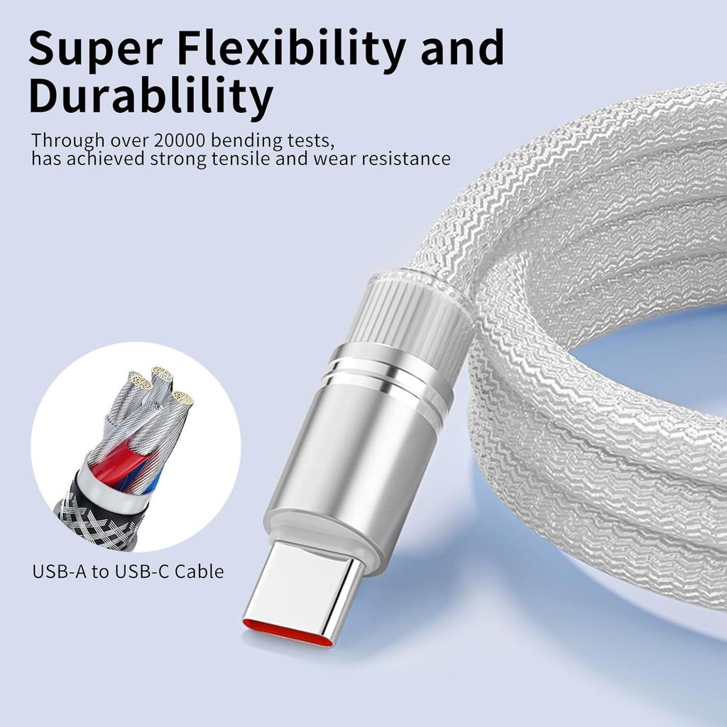 15cm USB C Cable, Upgraded Fast Charging & Data Transfer, Compatible with Android, Pad, Laptop, Smartphone