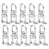10Pcs Rotating Snap Stainless Steel Double Ended Swivel Hook Shackle Rigging Accessories M5