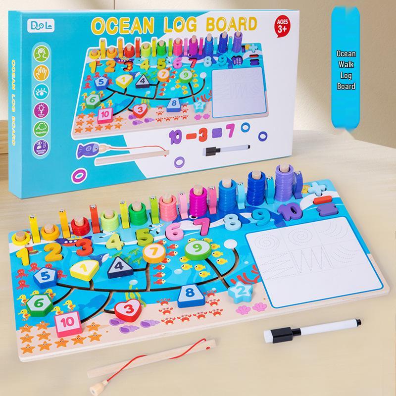 Toddler Number Puzzle Blocks for Early Education and Brain Development Ages 1-3 Boys & Girls