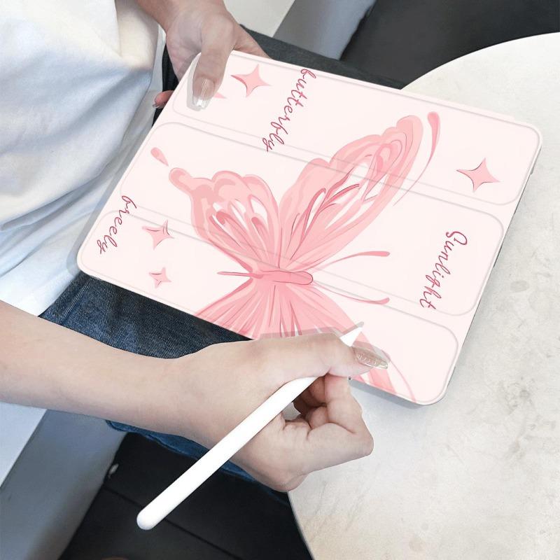 Pink Butterfly Case for Ipad Air 5 4 Pro 11 2nd 3rd 4th Ipad Mini6 8.3 10.2 7/8/9th Gen 10.9 10th Gen 7 8 9th 10.2 Funda Cover