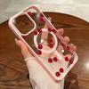 Red Cherry Pattern Magnetic Phone Case For iPhone 11 12 13 14 15 16 16e 17e 17 ProMax Plus Air For Magsafe Wireless Charge Cover