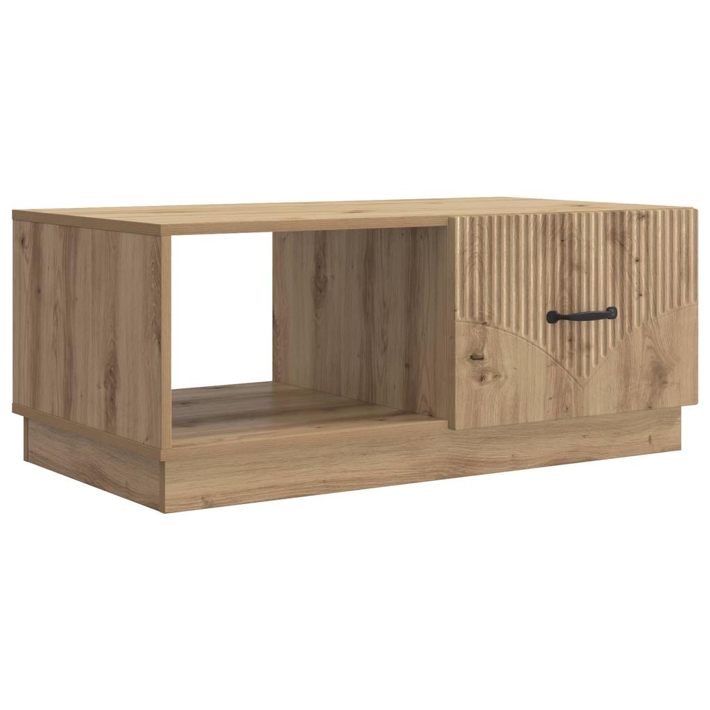 Artisan Oak Coffee Table 90 X 50 X 37 Cm Engineered Wood
