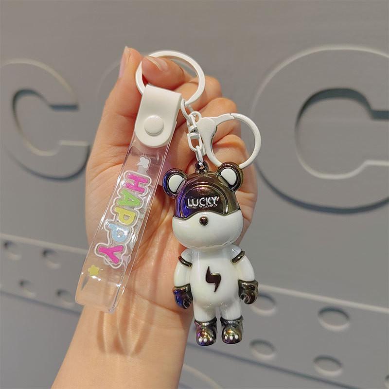 Adorable Electroplated Pvc Cartoon Eyed Dog Keychain Perfect For Gifts