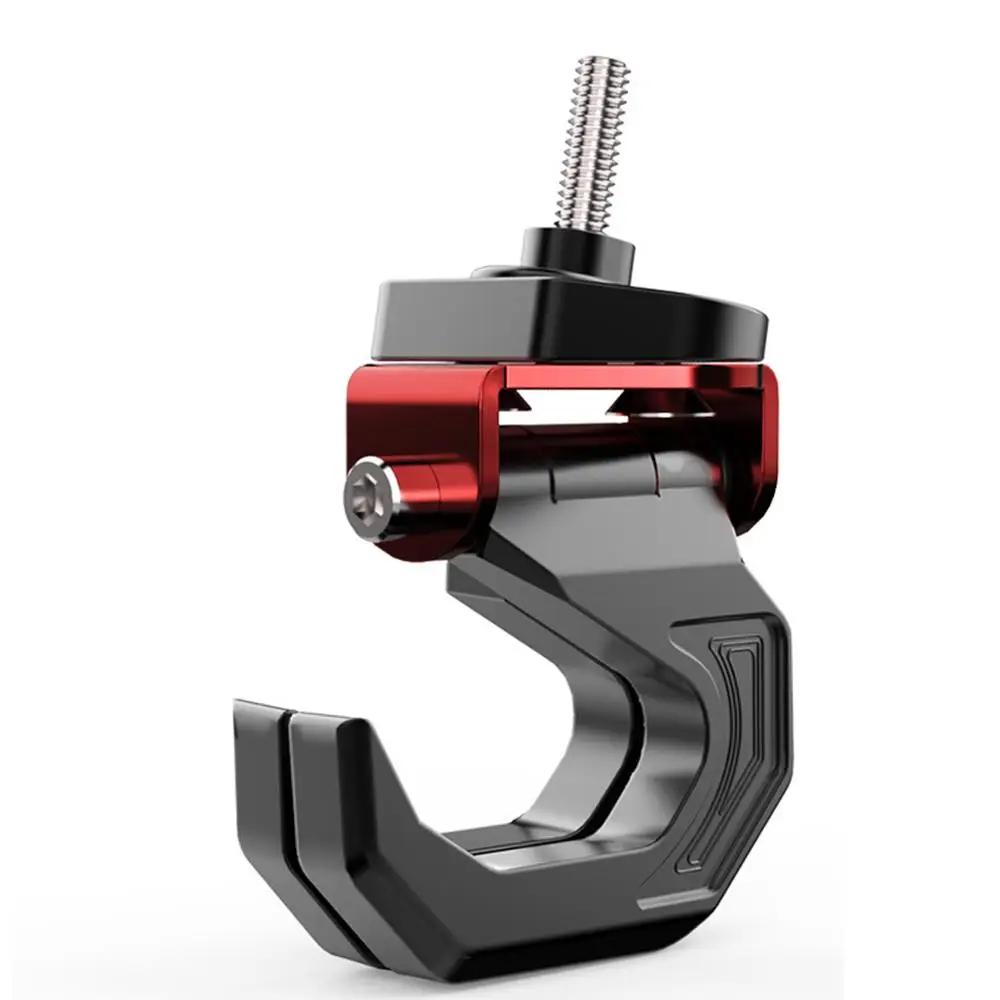 Motorcycle Luggage Helmet Double Hook Mount Aluminum Alloy Motorbike Scooter Helmet Holder Bag Hook Hanger With Screw Universal