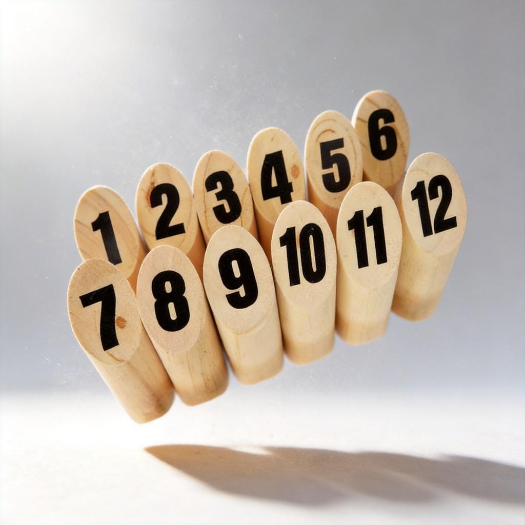 Finland Kubb Wooden Toy Outdoor Childrens Number Bowling Game For Kids