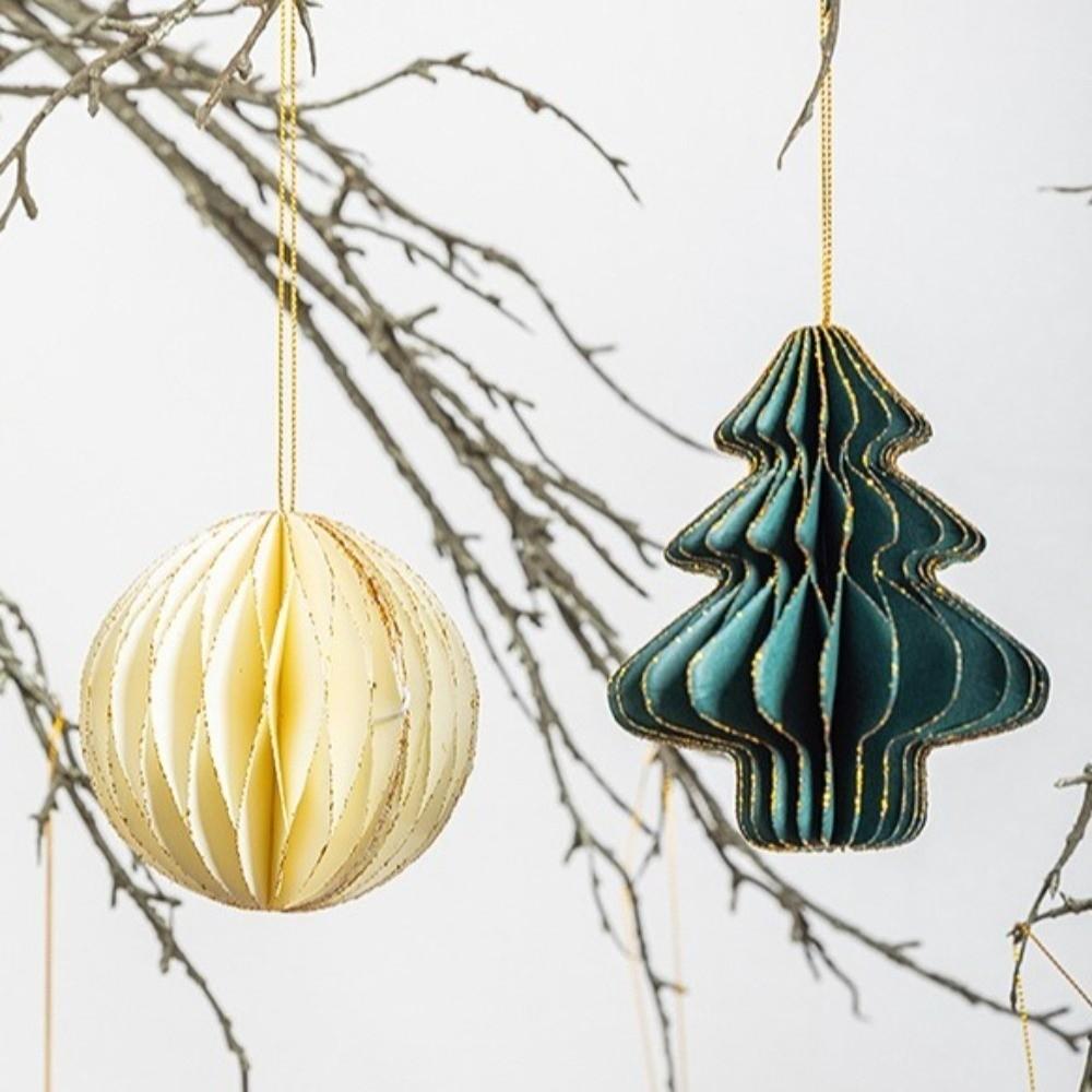 Hanging Christmas Tree Pendant Paper Christmas Tree Decoration Birthday