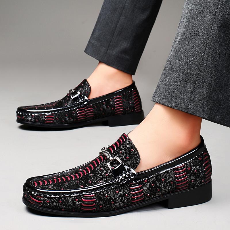 Fashion Luxury Brand Men's Top Layer Cowhide Business Casual Leather Shoes Spring  Men's New Comfortable Daily Casual Versatile Loafers