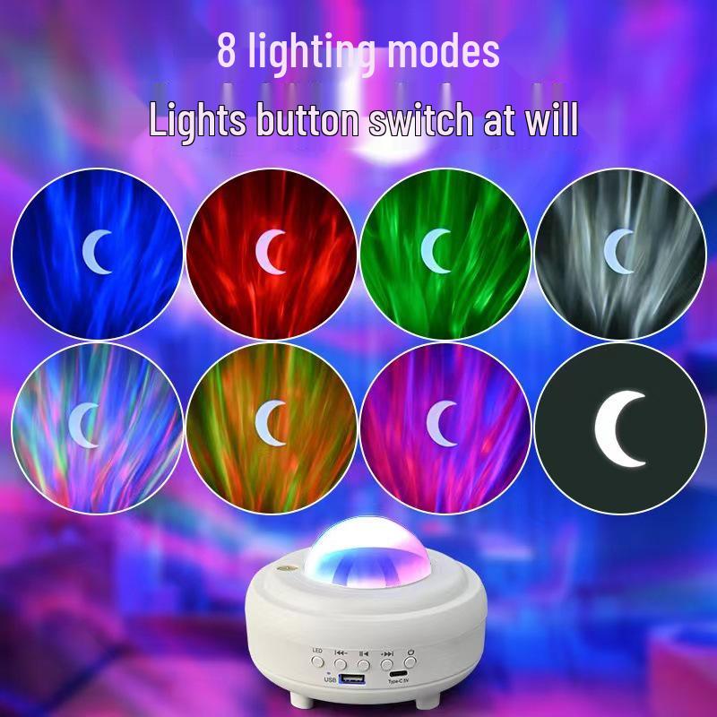 **Aurora Sternenhimmel Projektor**: Bluetooth-Lautsprecher & Mondlampe für romantische Atmosphäre**