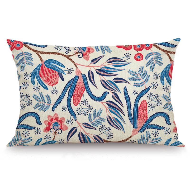 XUNYU Rectangle Cushion Cover Flower Pattern Pillow Case Kids Room Decorative Throw Pillow Cover for Sofa Bedroom JX041