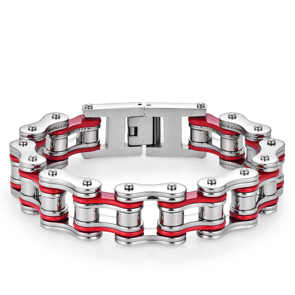 Personalized Titanium Steel Bicycle Chain, Men'S Atmospheric Simple Stainless Steel Bicycle Chain Bracelet, Locomotive Chain Bracelet