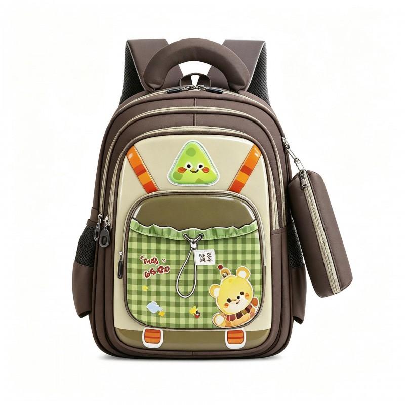 Kids School Backpack 16 Inch 3D Hardshell With Cartoon Rabbit Design Matching Pencil Case Set Elementary Students