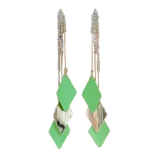 Fashionable Drop Earrings Tassel Long-lasting Contrast Colors