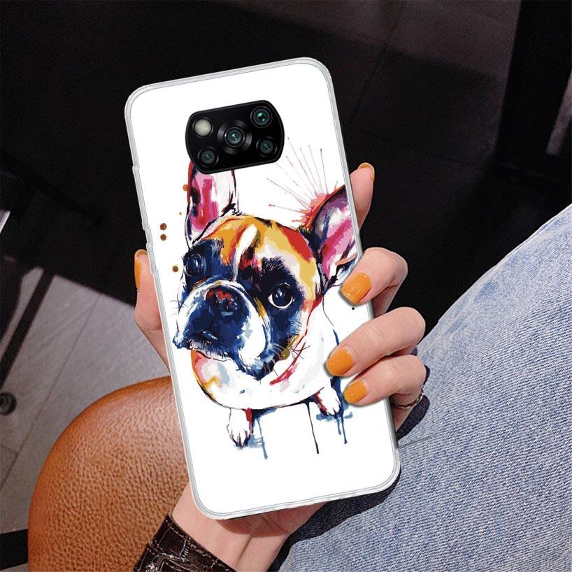 French Bulldog Dog Pug Phone Case For Xiaomi Poco X7 X6 X5 Pro F7 Ultra Redmi 15C 15 13C 13 12C 12 10 10A 10C 9 9A 9C 9T Cover P