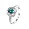 Bague Ringen Trendy Sterling Silver S925 Wedding Ring 1ct 2ct D-COLOR Moissanite Jewelry For Women GRA Certificate Resizable Size