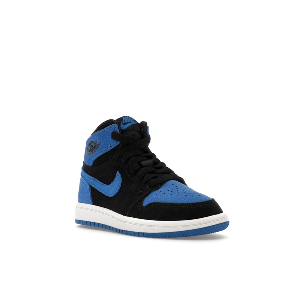 Air Jordan 1 Retro High OG PS Royal Reimagined Kids Sneakers Blue Black Royal-Blue FD1412-042