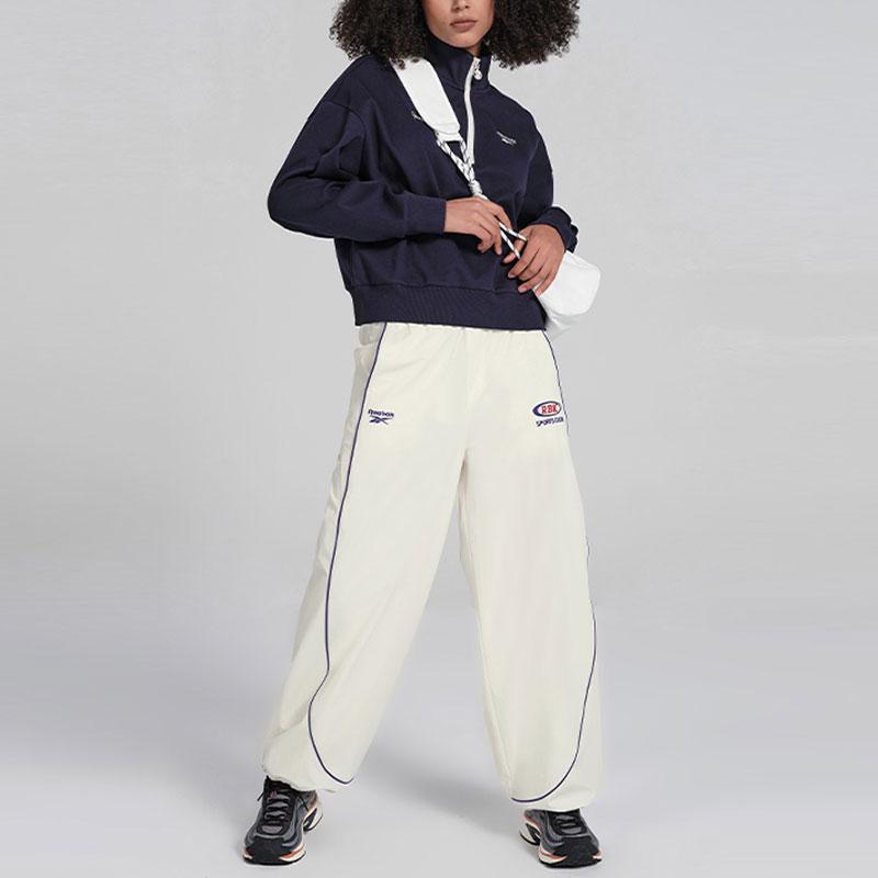 Reebok Color Block Loose Wide Leg Casual Pants Women Bottoms Off-White 24SRC610WGW1
