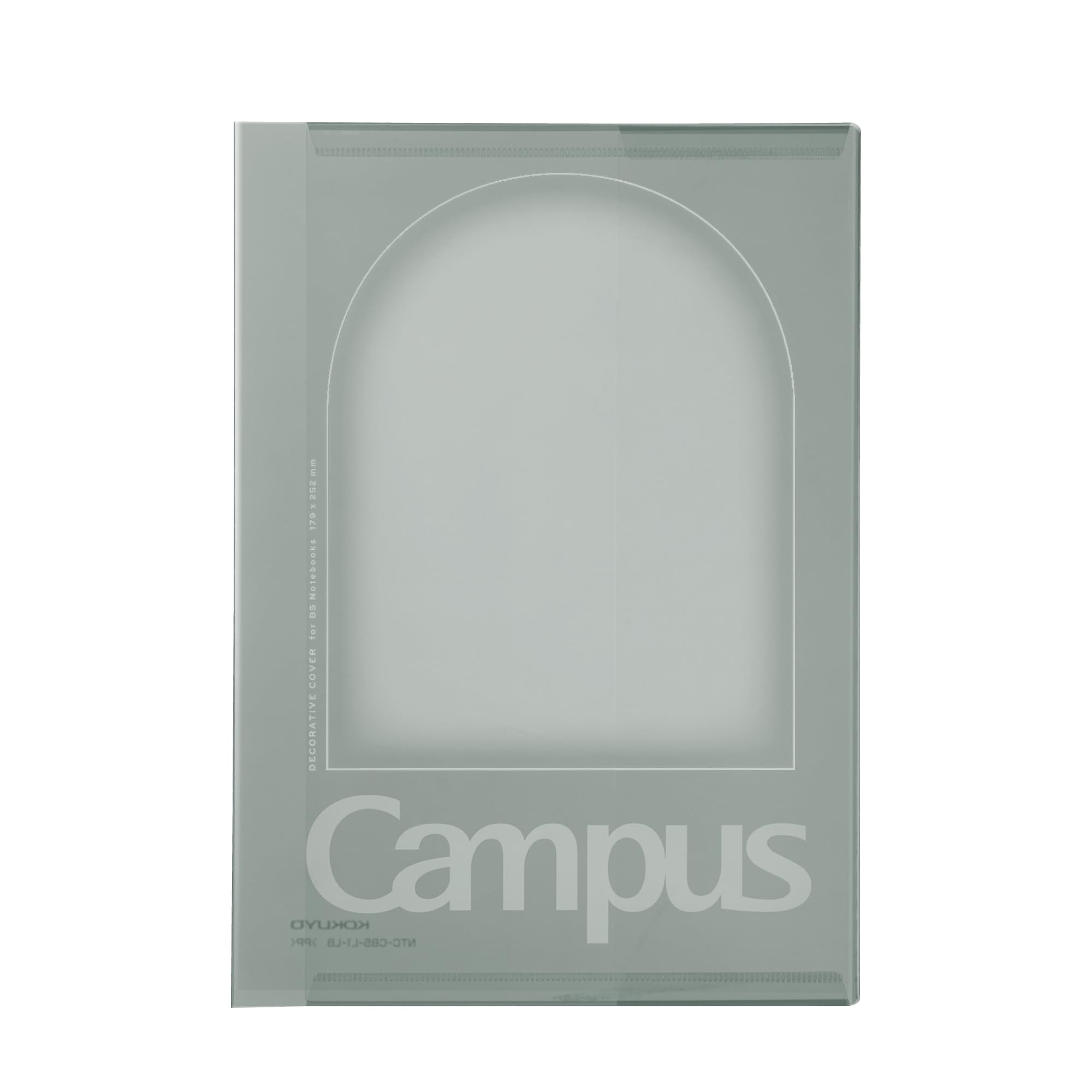 KOKUYO Campus Clear Notebook Cover with Customizable Cover Positive Relax B5 Evening Gray - & NTC-CB5-L1-M