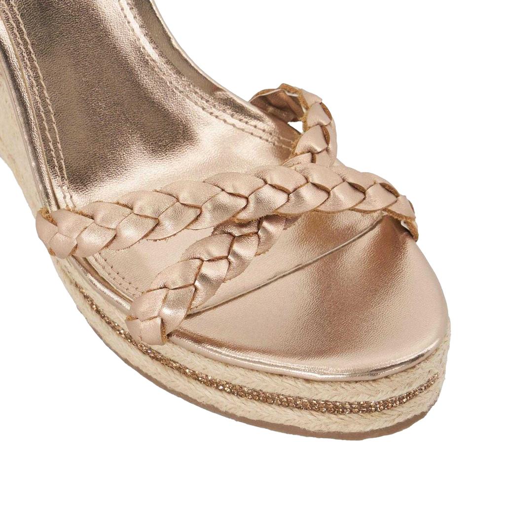 Dune London Womens/Ladies Khai Embellished Plaited Wedge Sandals