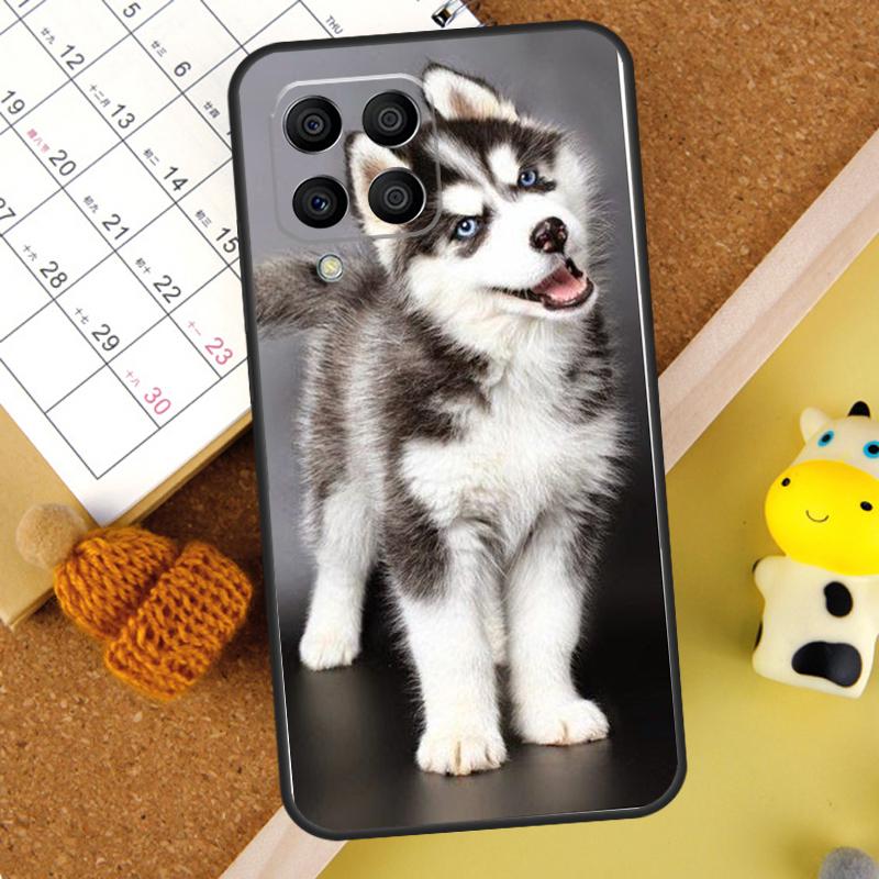 Animal Husky Puppy Case For Samsung Galaxy M15 M35 M55 M33 M21 M31 M16 M36 M56 M53 M13 M12 M32 M52 M14 M34 M54