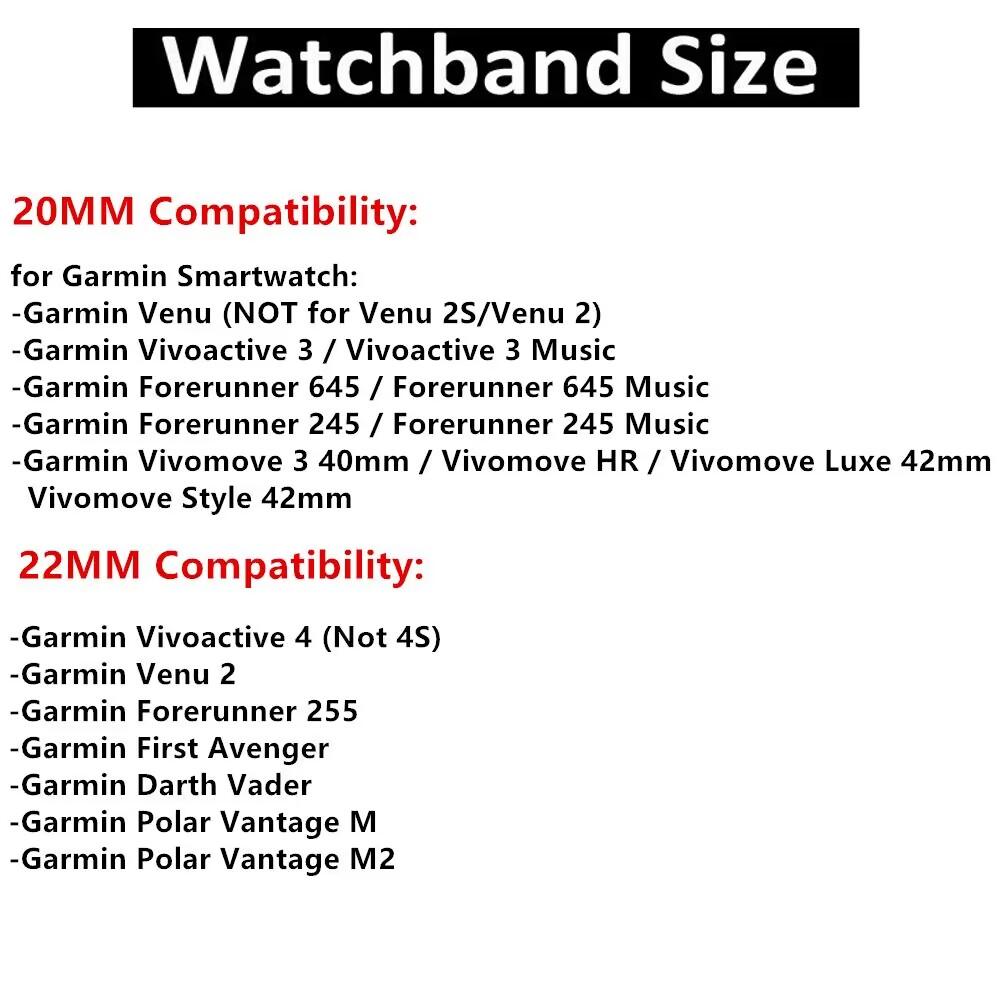 20mm 22mm Nylonarmband für Garmin Venu SQ 2 2s Forerunner 645 Smartwatch-Armband Armband Garmin Vivoactive 3 4 Armband