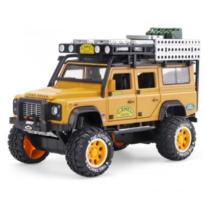 Měřítko 1/28 Camel Trophy Land Rover Defender Terénní Kovový Model Autíčka Děti