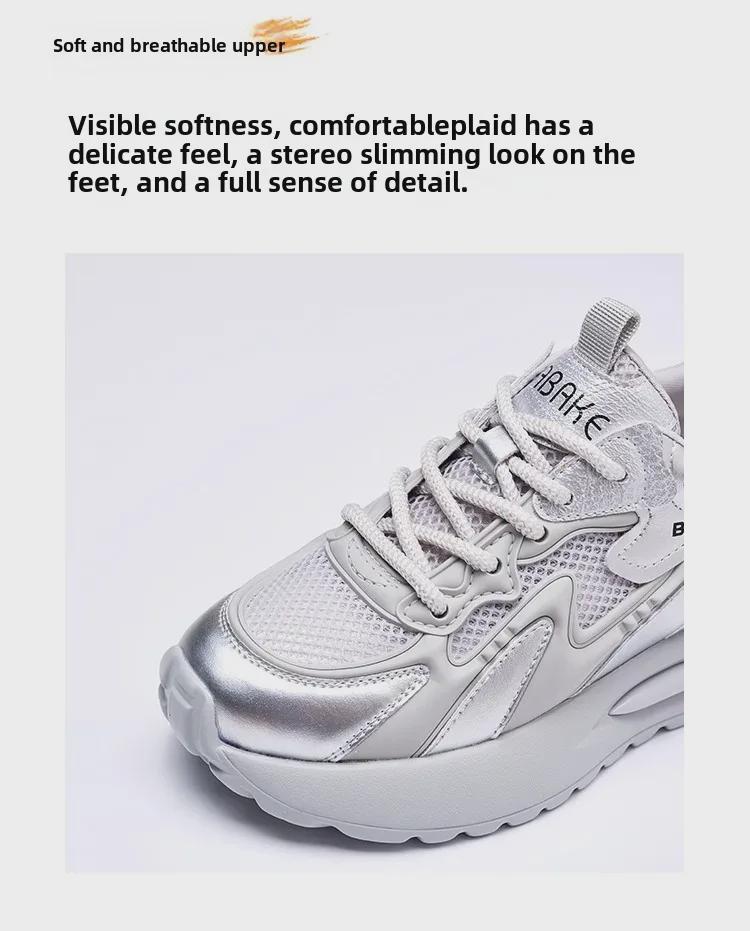 Women's 2024 Breathable Mesh Platform Sneakers - Trendy Casual All-Match Sports Shoes