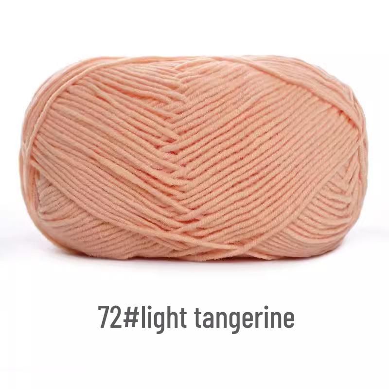 Gomitolo di Filato di Cotone Pettinato a 4 Capi per Lavorare all'Uncinetto Bambole, Coperte, Borse e Scarpe Pacchetto Materiali Fai da Te