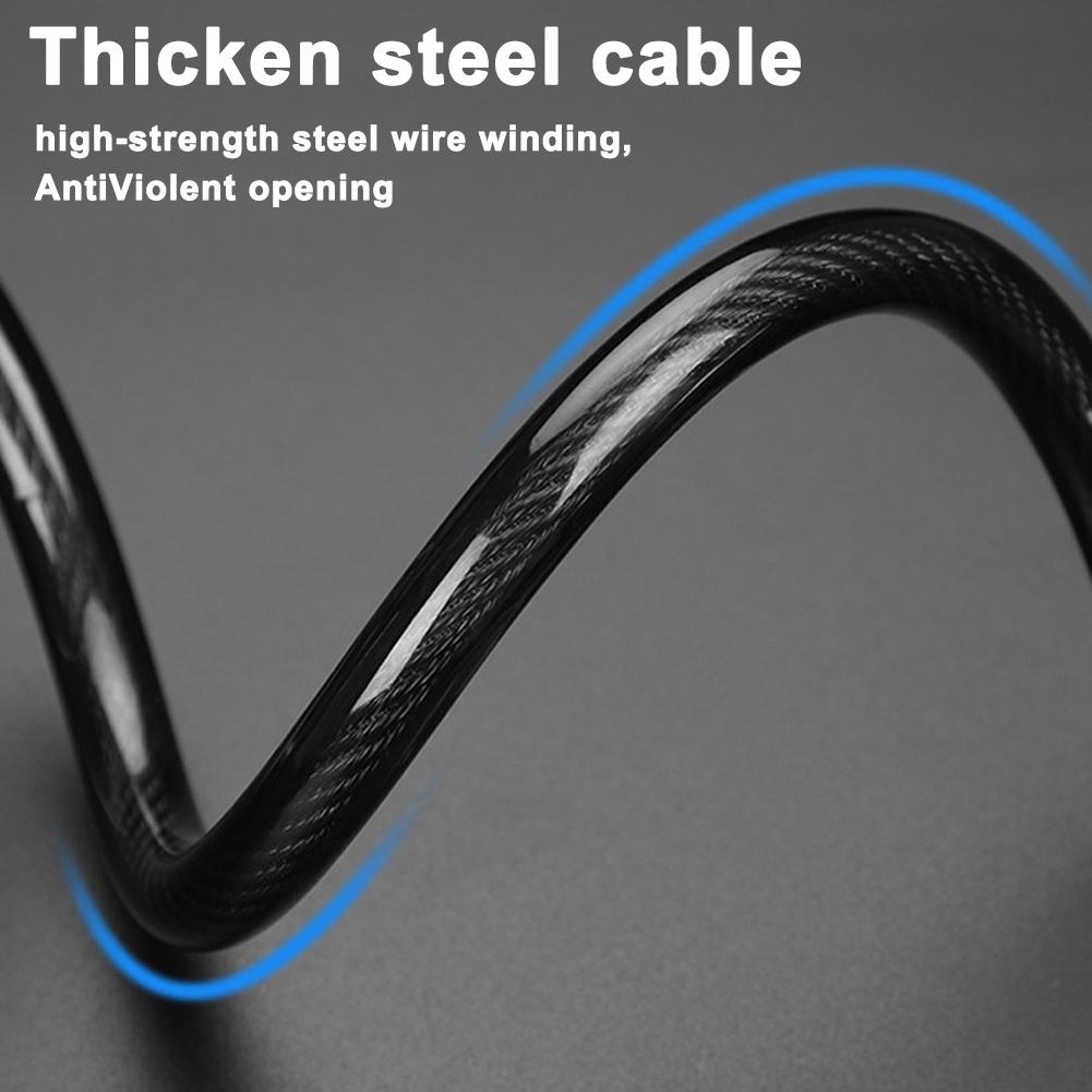 Bicycle Safety Lock Bike Motorcycle AntiTheft Elasticity Lock 5 Digits Combination Password Road