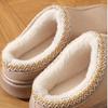 Couple Thick Sole Slippers, Memory Foam Insole, Warm Fabric Lining, Stitched Upper Design, Non-slip EVA Sole, Easy To Put On And Take Off Home Shoes