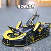 Spray 1/24 Bugatti Bolide Supercar Alloy Model Sound Light Diecast Toy Vehicle Boy Car Toy Gift Collectable Miniature Home Decor