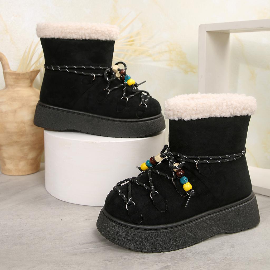 TUINANLE Winter Snow Boots Women Warm Shoes with Cotton Lining Colorful Girls Ankle Boots