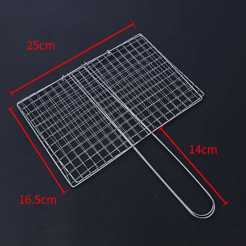 

Picnic Party BBQ Grilling Basket - Stainless Steel Non Stick, Fish/Vegetable/Steak, Barbecue Gadget, Mesh BBQ Rack